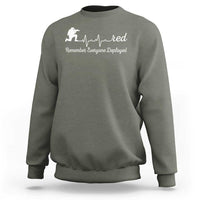 Red Friday Sweatshirt Remember Everyone Deployed Heartbeat - Wonder Print Shop