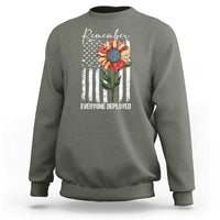 Red Friday Sweatshirt Remember Everyone Deployed American Flag Sunflower - Wonder Print Shop