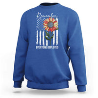 Red Friday Sweatshirt Remember Everyone Deployed American Flag Sunflower - Wonder Print Shop