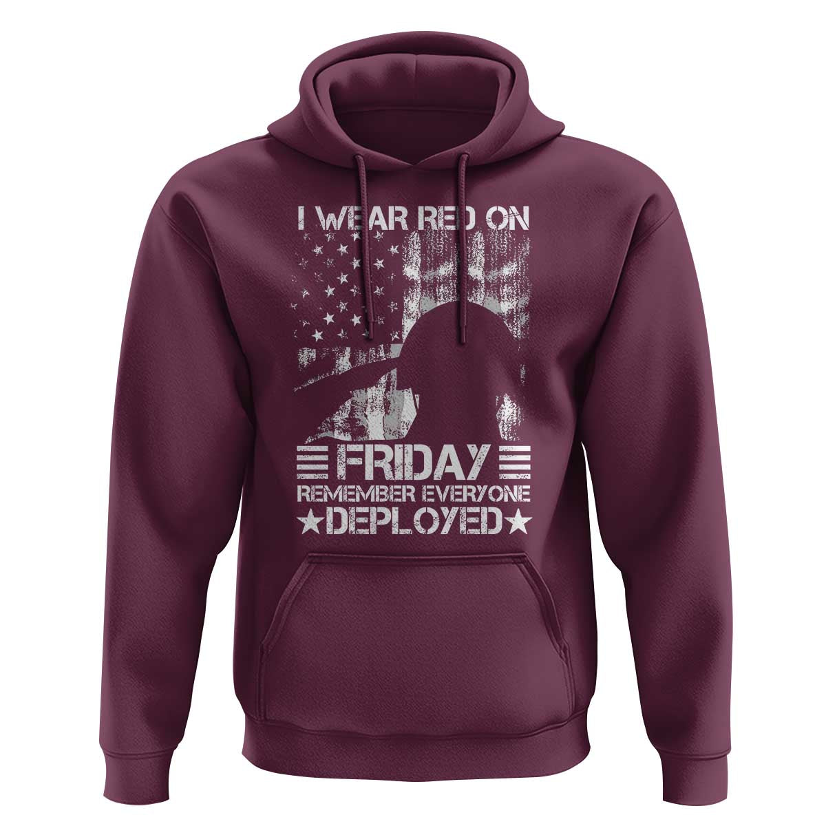 Red Friday Hoodie I Wear Red On Friday Remember Everyone Deployed - Wonder Print Shop