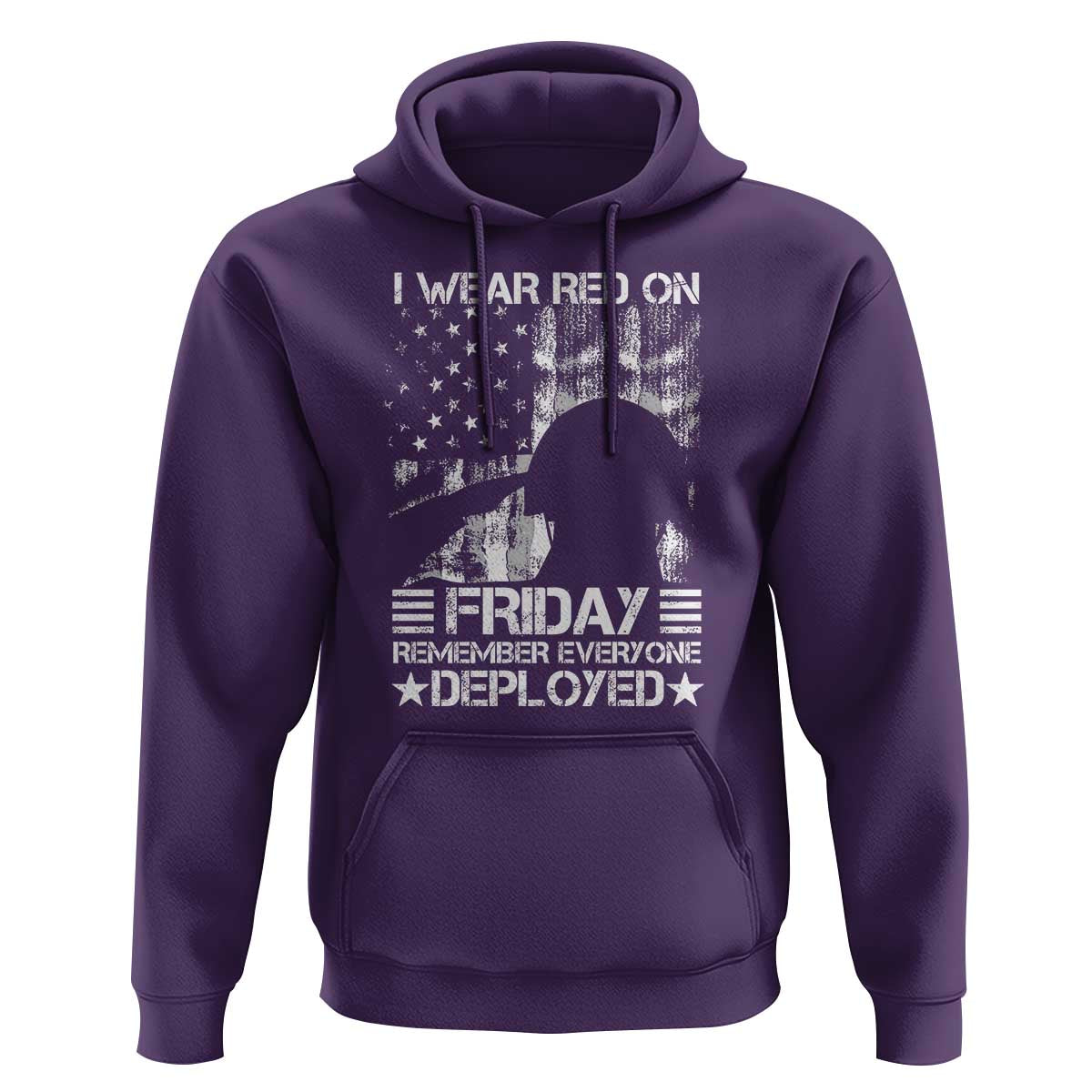 Red Friday Hoodie I Wear Red On Friday Remember Everyone Deployed - Wonder Print Shop