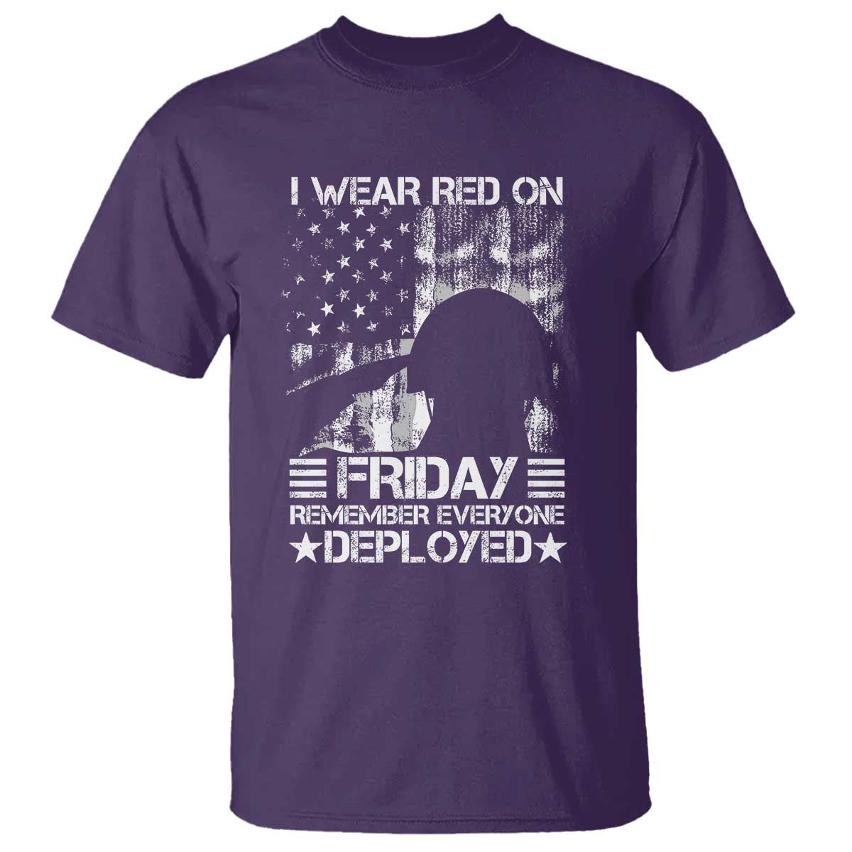 Red Friday T Shirt I Wear Red On Friday Remember Everyone Deployed - Wonder Print Shop