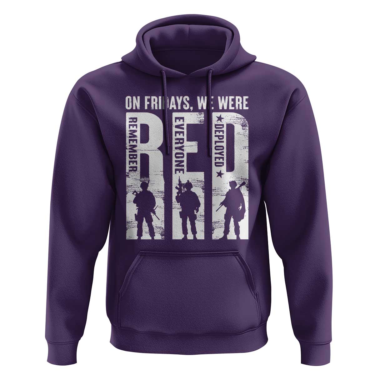 Red Friday Hoodie On Friday We Wear Red Remember Everyone Deployed - Wonder Print Shop