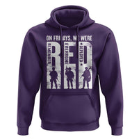 Red Friday Hoodie On Friday We Wear Red Remember Everyone Deployed - Wonder Print Shop