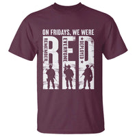 Red Friday T Shirt On Friday We Wear Red Remember Everyone Deployed - Wonder Print Shop