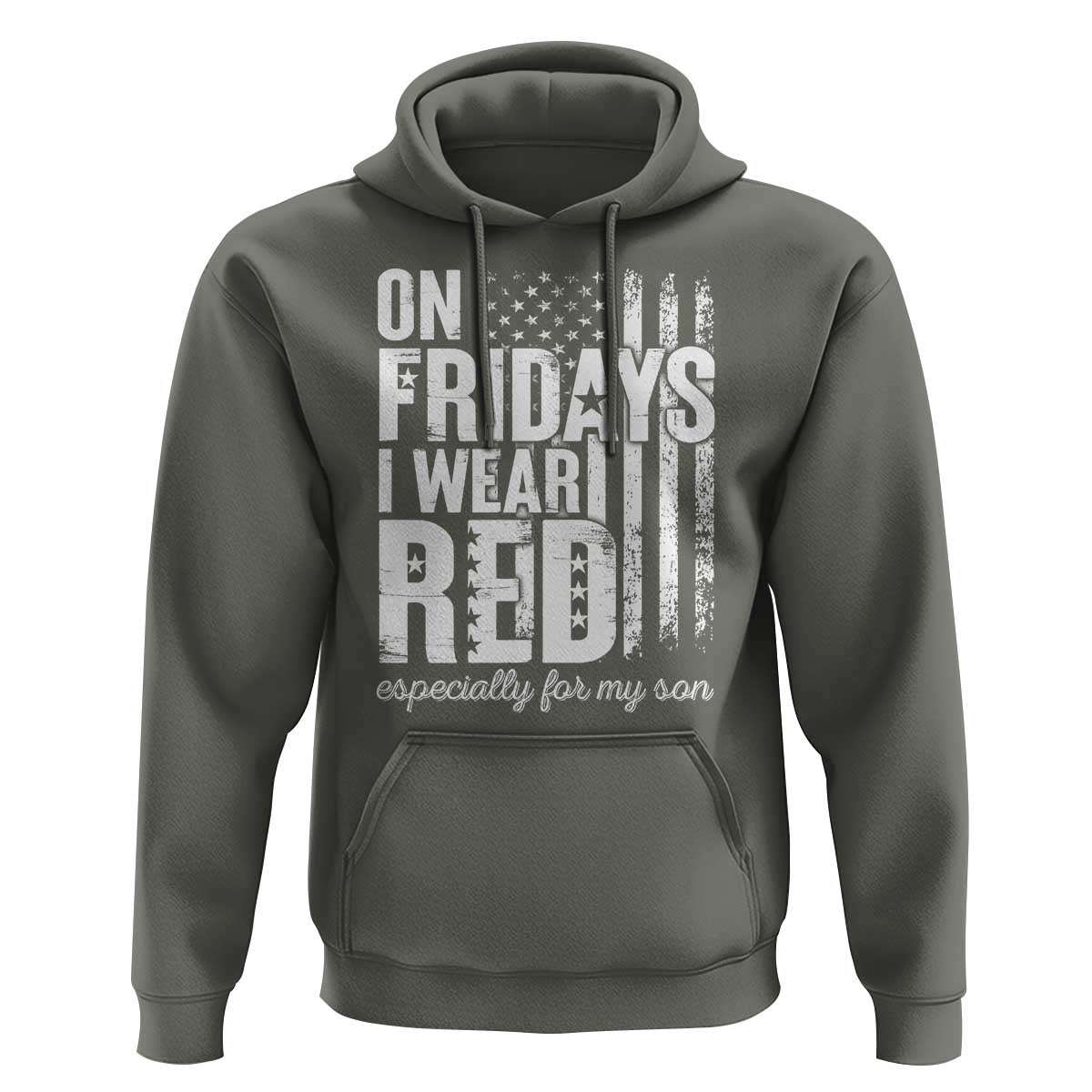 Red Friday Hoodie On Friday I Wear Red Especially For My Son - Wonder Print Shop