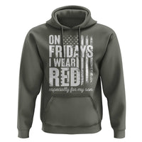 Red Friday Hoodie On Friday I Wear Red Especially For My Son - Wonder Print Shop