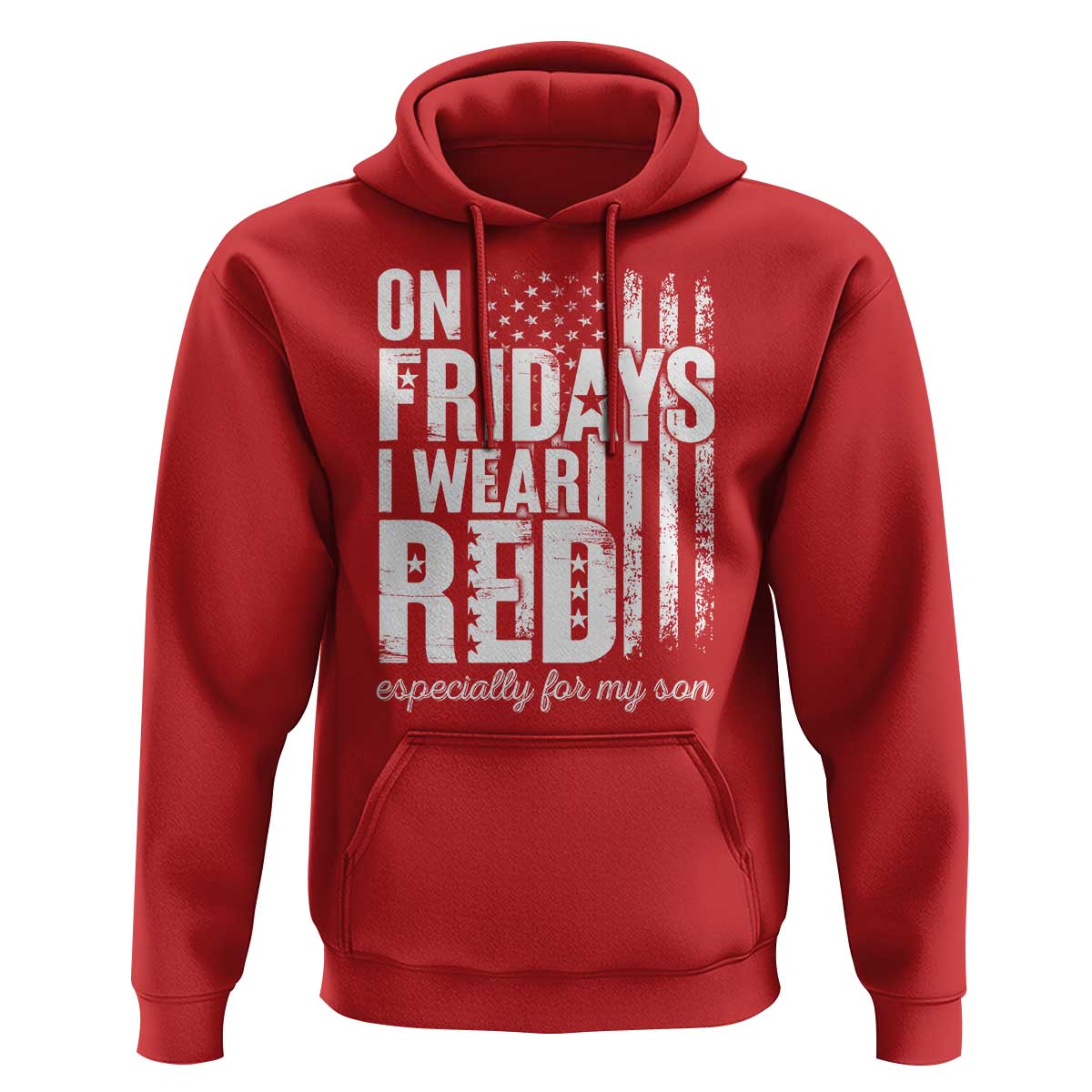 Red Friday Hoodie On Friday I Wear Red Especially For My Son - Wonder Print Shop