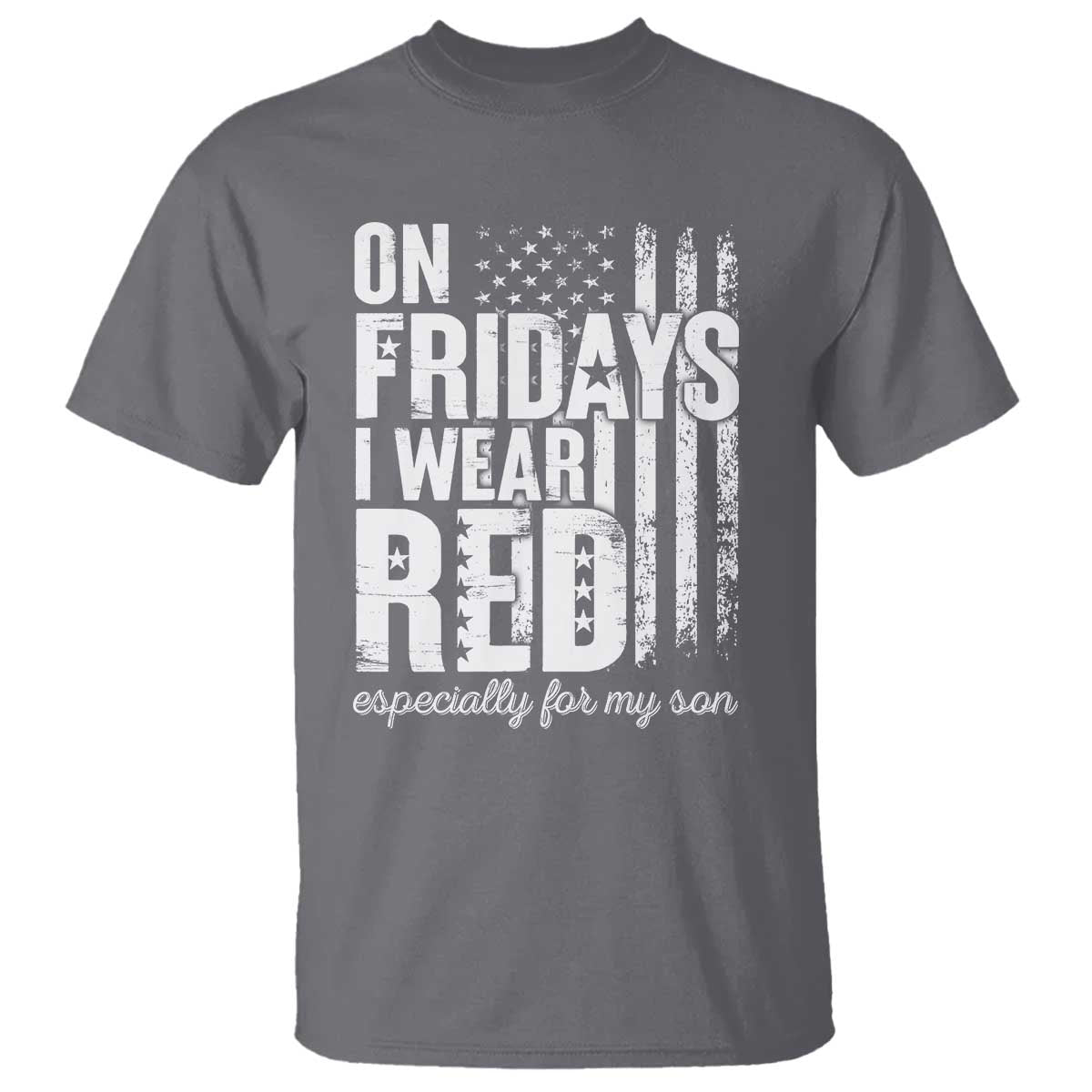 Red Friday T Shirt On Friday I Wear Red Especially For My Son - Wonder Print Shop