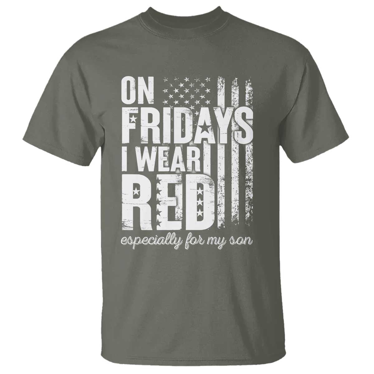 Red Friday T Shirt On Friday I Wear Red Especially For My Son - Wonder Print Shop