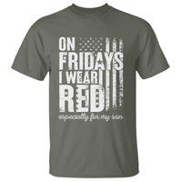 Red Friday T Shirt On Friday I Wear Red Especially For My Son - Wonder Print Shop