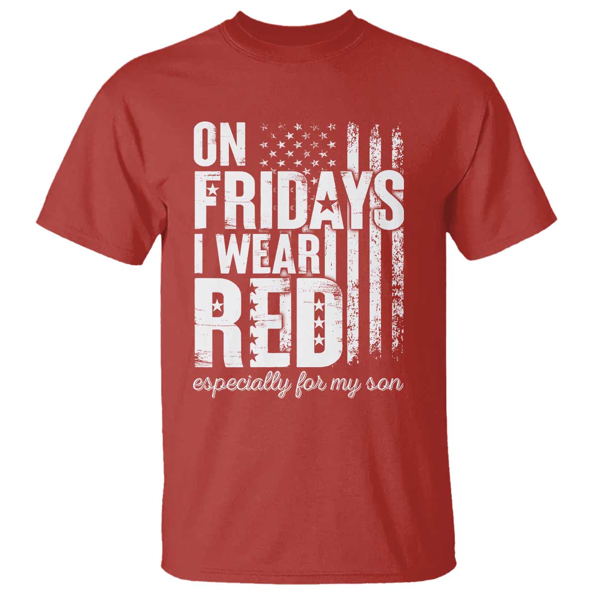 Red Friday T Shirt On Friday I Wear Red Especially For My Son - Wonder Print Shop