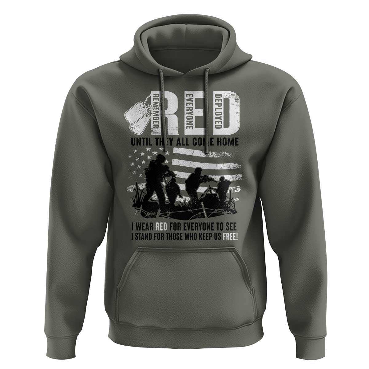 Red Friday Hoodie Until They Come Home Stand For Those Who Keep Us Free - Wonder Print Shop