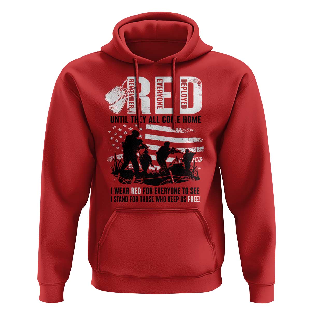 Red Friday Hoodie Until They Come Home Stand For Those Who Keep Us Free - Wonder Print Shop