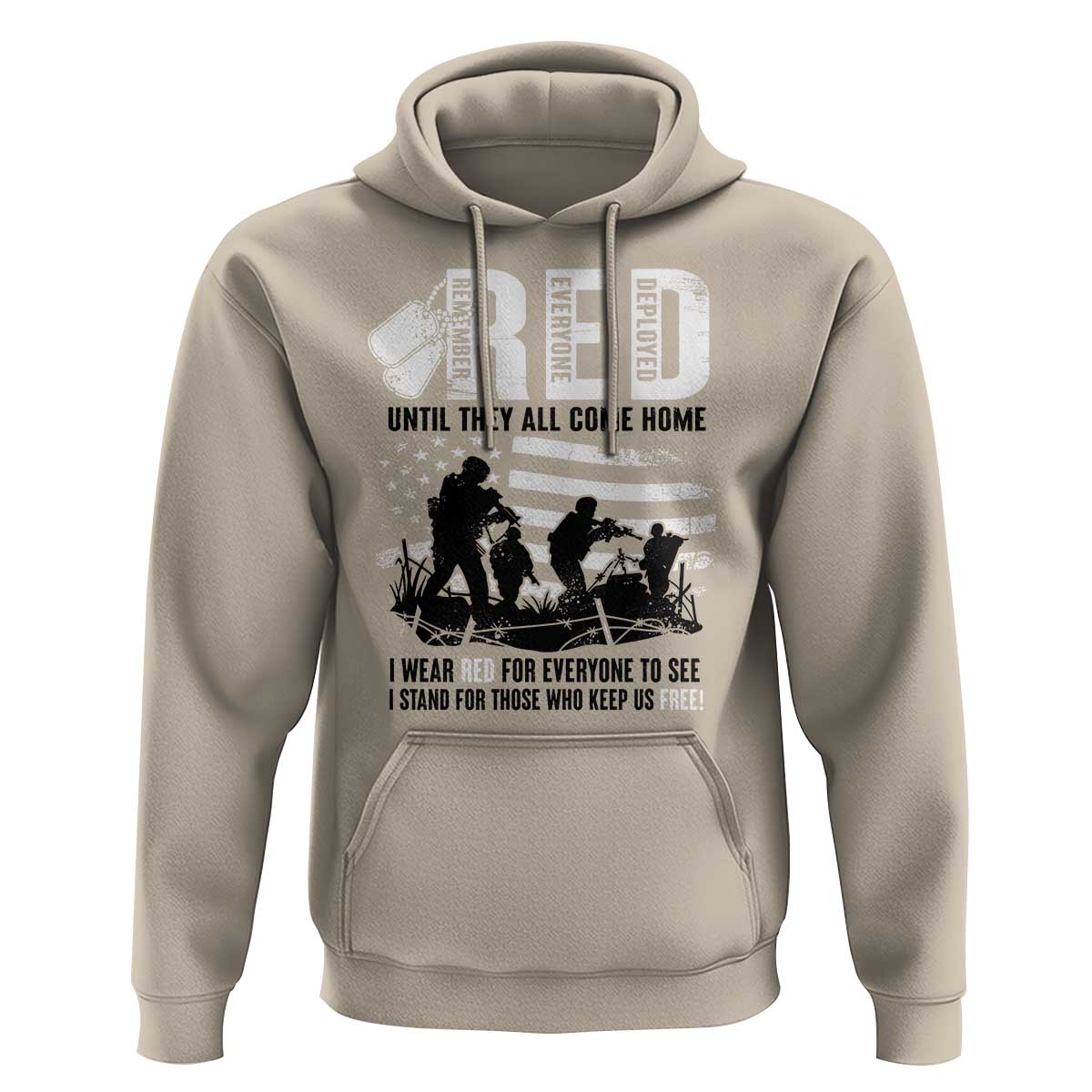 Red Friday Hoodie Until They Come Home Stand For Those Who Keep Us Free - Wonder Print Shop