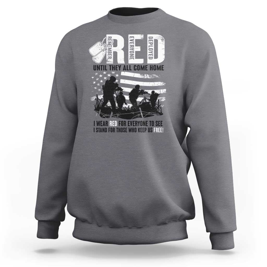 Red Friday Sweatshirt Until They Come Home Stand For Those Who Keep Us Free - Wonder Print Shop