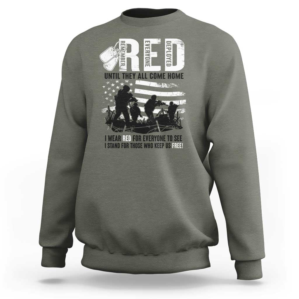 Red Friday Sweatshirt Until They Come Home Stand For Those Who Keep Us Free - Wonder Print Shop