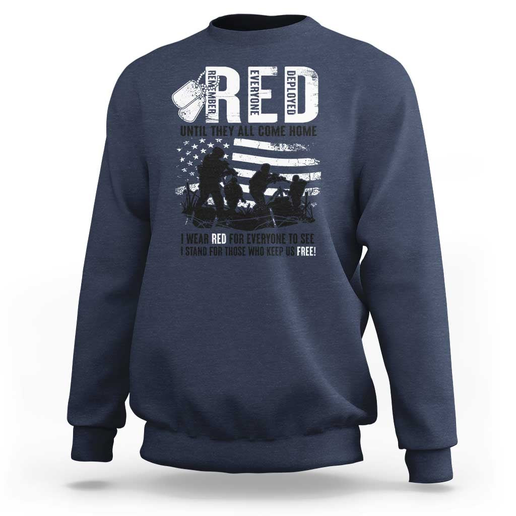 Red Friday Sweatshirt Until They Come Home Stand For Those Who Keep Us Free - Wonder Print Shop