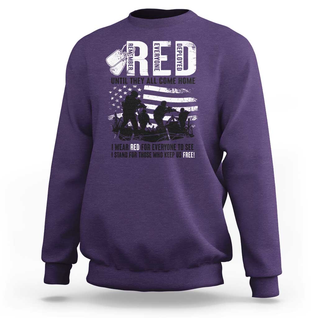 Red Friday Sweatshirt Until They Come Home Stand For Those Who Keep Us Free - Wonder Print Shop