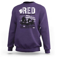 Red Friday Sweatshirt Until They Come Home Stand For Those Who Keep Us Free - Wonder Print Shop
