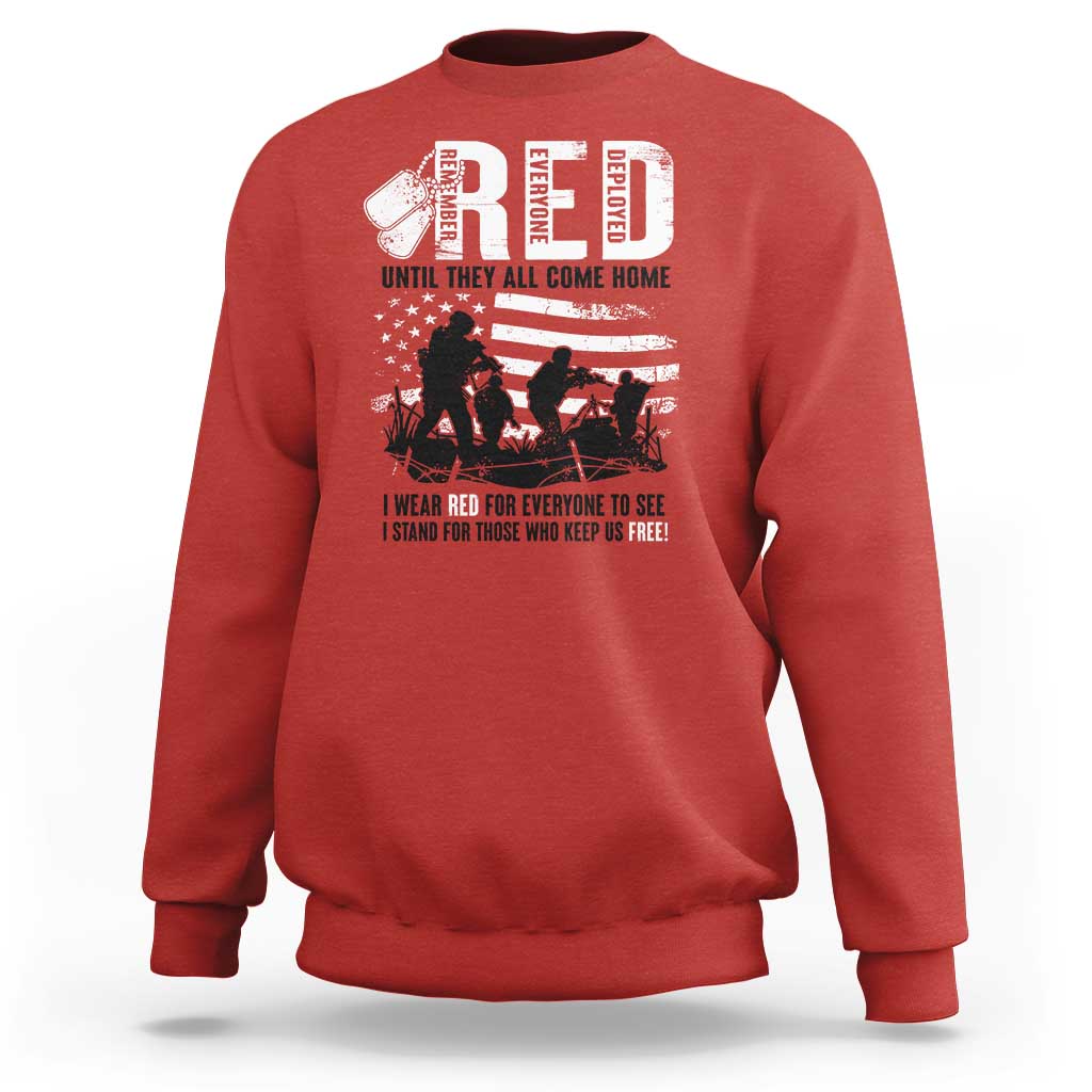 Red Friday Sweatshirt Until They Come Home Stand For Those Who Keep Us Free - Wonder Print Shop