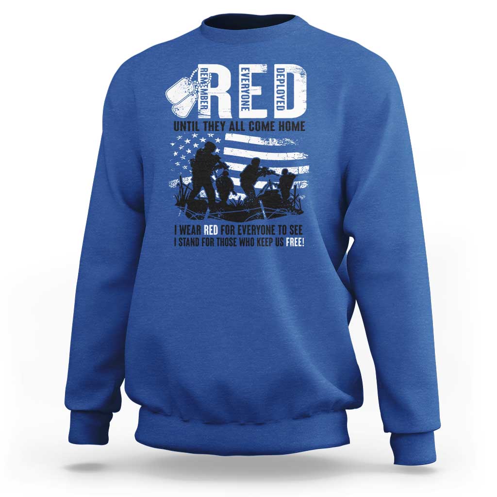 Red Friday Sweatshirt Until They Come Home Stand For Those Who Keep Us Free - Wonder Print Shop