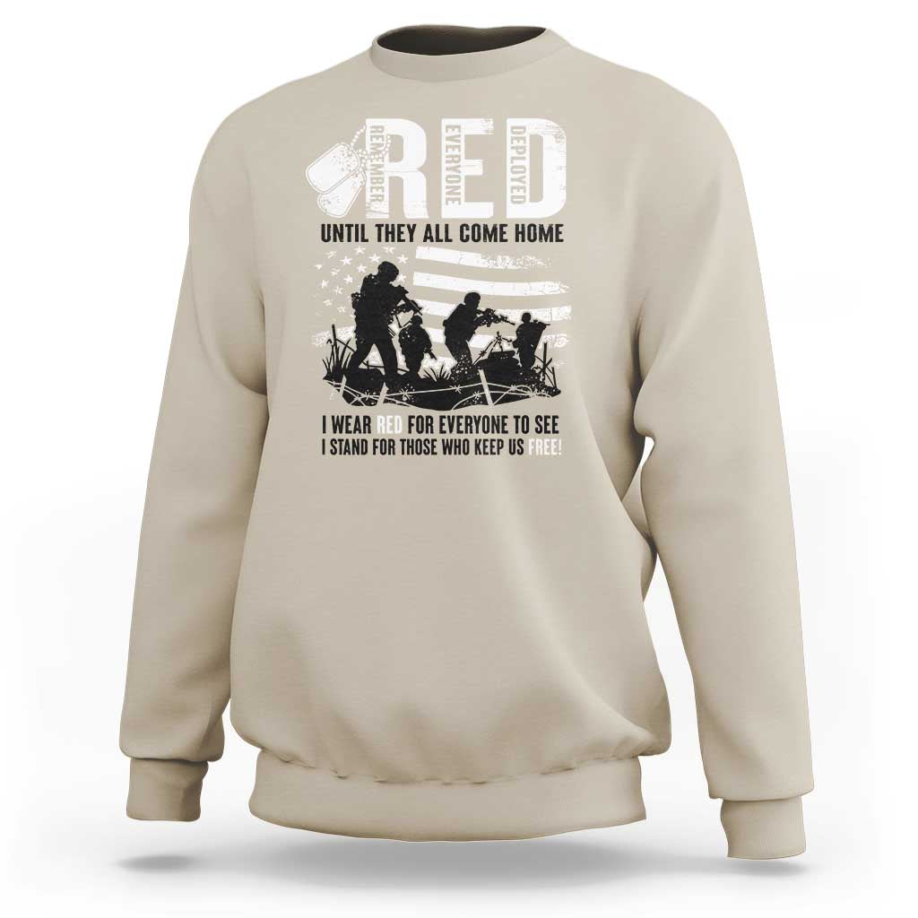 Red Friday Sweatshirt Until They Come Home Stand For Those Who Keep Us Free - Wonder Print Shop