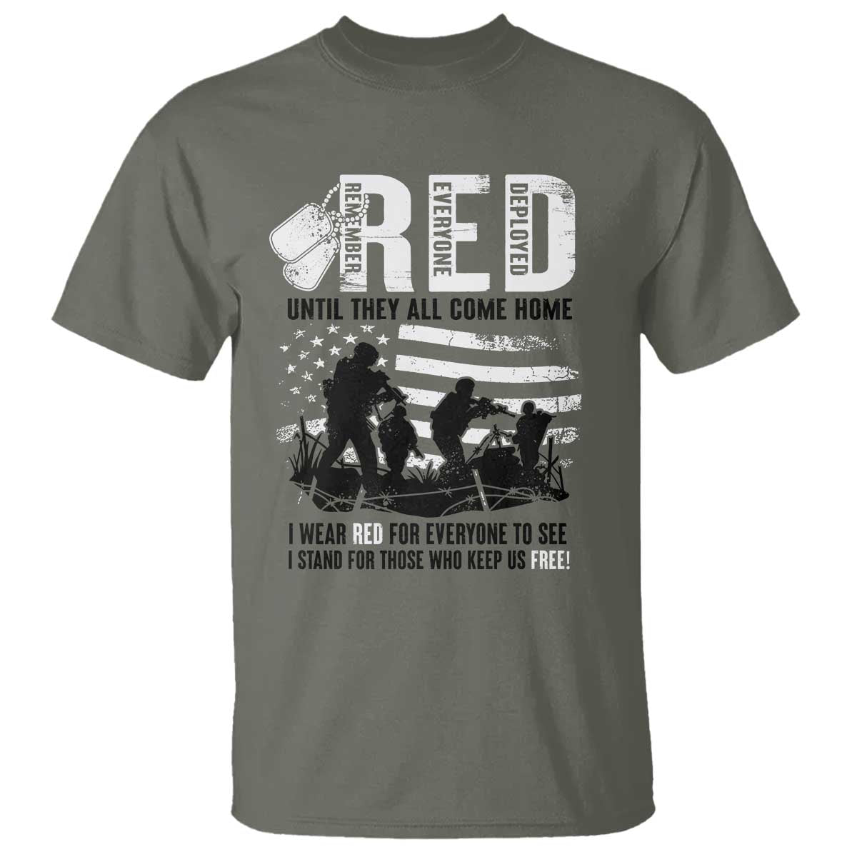 Red Friday T Shirt Until They Come Home Stand For Those Who Keep Us Free - Wonder Print Shop