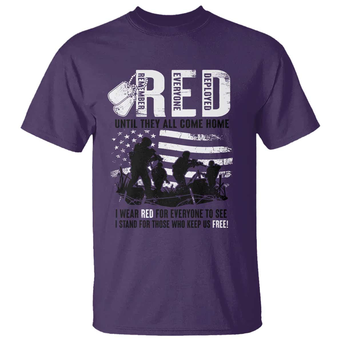 Red Friday T Shirt Until They Come Home Stand For Those Who Keep Us Free - Wonder Print Shop