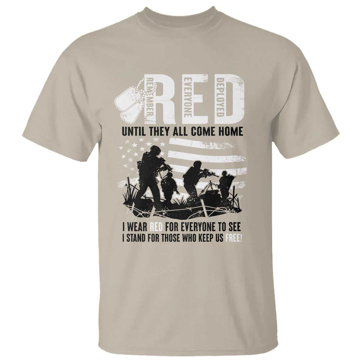 Red Friday T Shirt Until They Come Home Stand For Those Who Keep Us Free - Wonder Print Shop