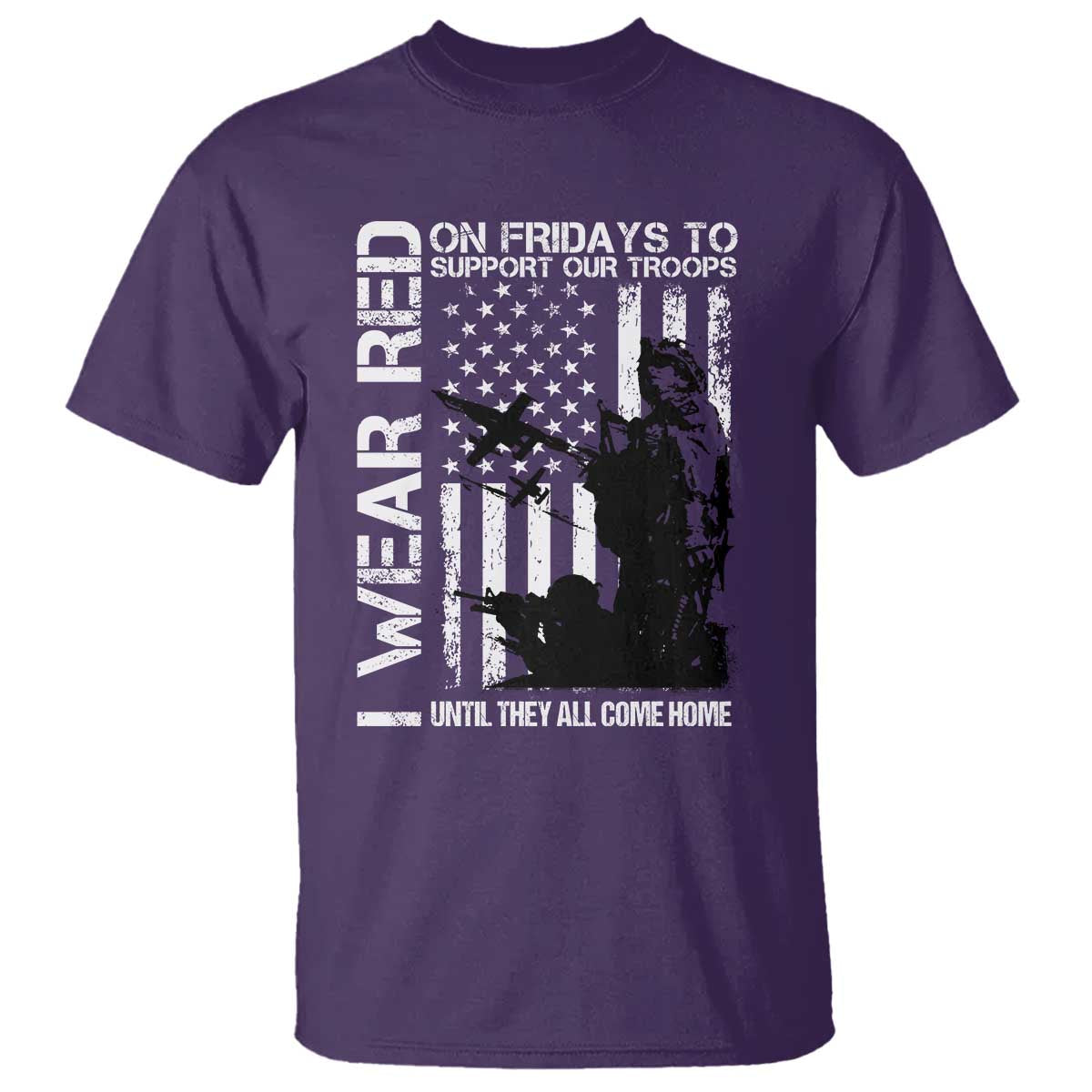 Red Friday T Shirt I Wear Red Support Our Troops Remember Everyone Deployed - Wonder Print Shop