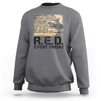 Red Friday Sweatshirt Remember The Deployed Military Troops Poem - Wonder Print Shop