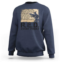 Red Friday Sweatshirt Remember The Deployed Military Troops Poem - Wonder Print Shop