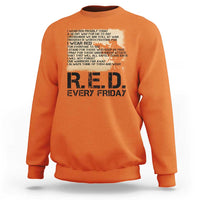 Red Friday Sweatshirt Remember The Deployed Military Troops Poem - Wonder Print Shop
