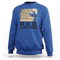 Red Friday Sweatshirt Remember The Deployed Military Troops Poem - Wonder Print Shop