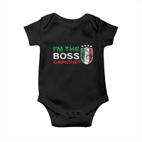 Funny Italian Baby Onesie I'm The Boss Capiche