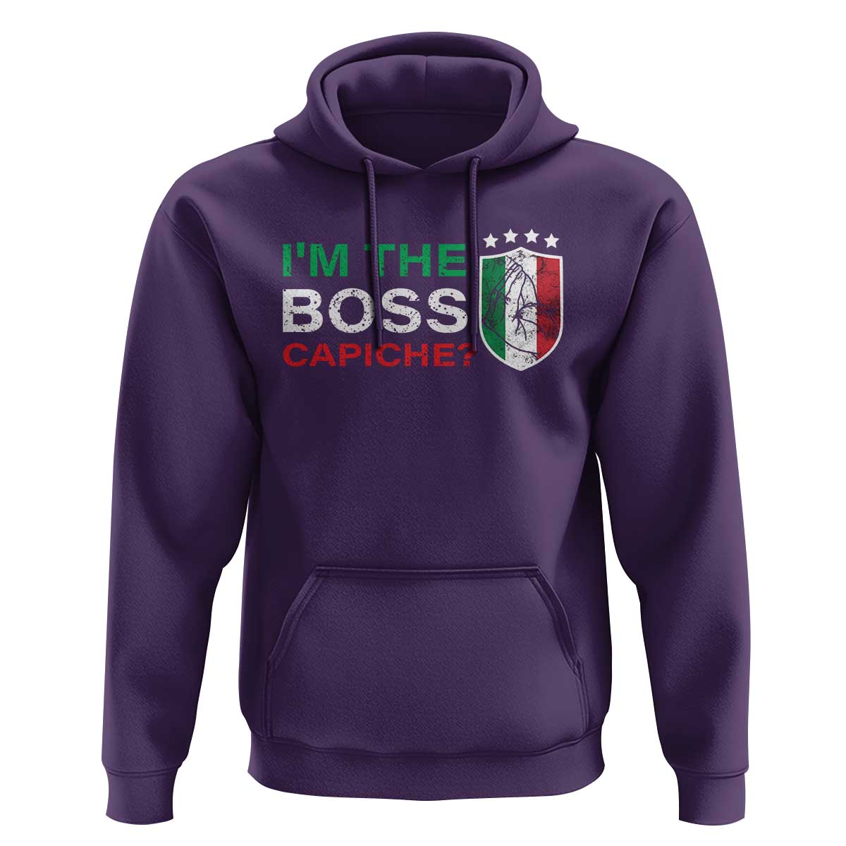 Funny Italian Hoodie I'm The Boss Capiche
