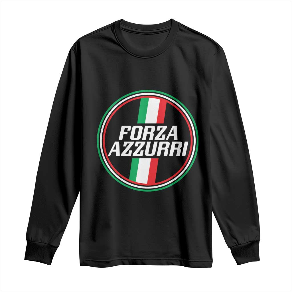 Italian Sport Support Long Sleeve Shirt Let's Go Italy Forza Azzurri