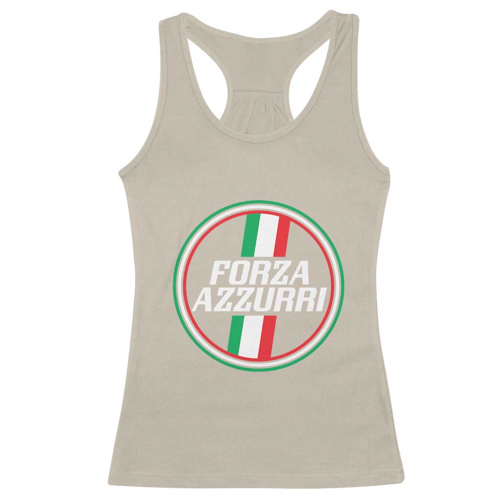 Italian Sport Support Racerback Tank Top Let's Go Italy Forza Azzurri