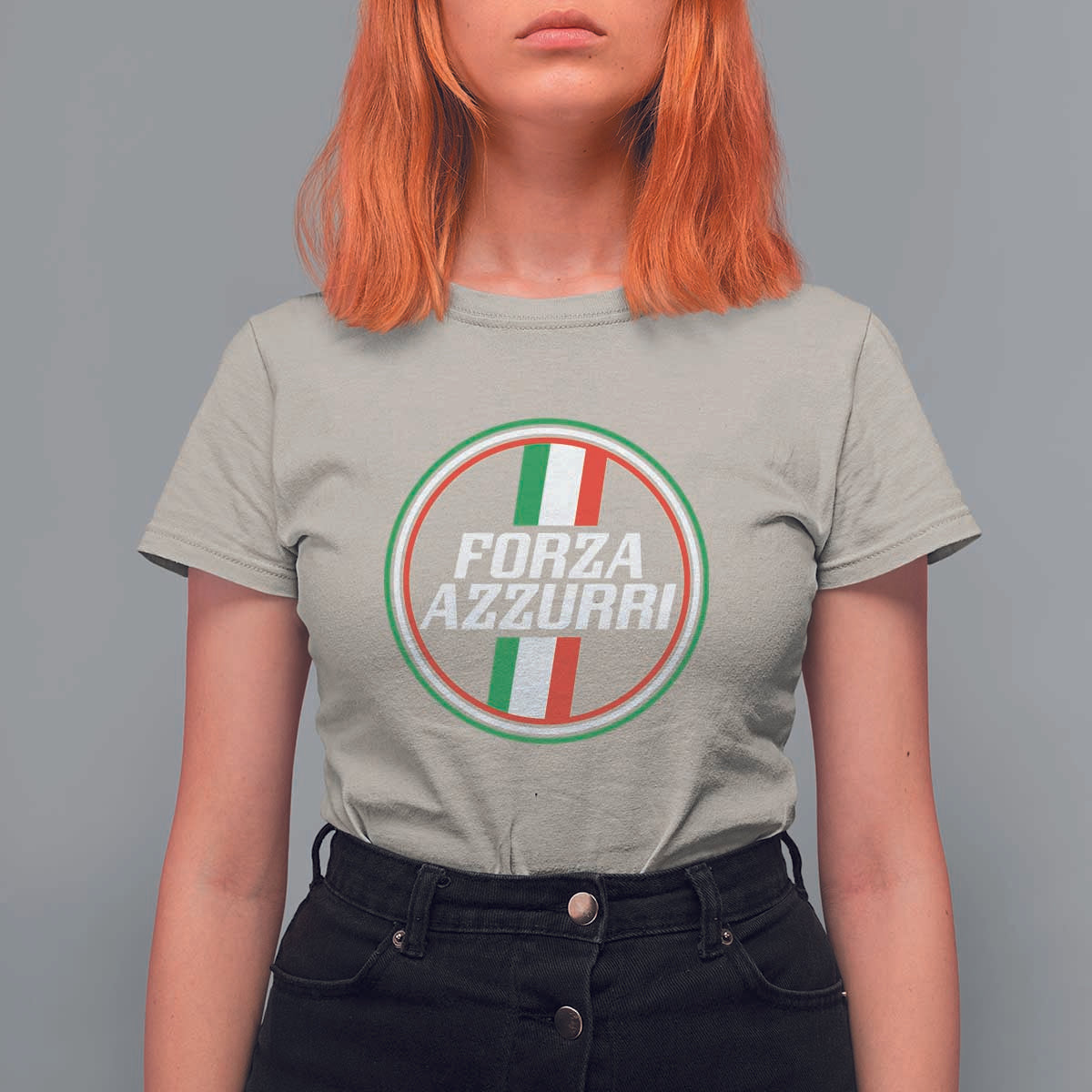 Italian Sport Support T Shirt For Women Let's Go Italy Forza Azzurri - Wonder Print Shop