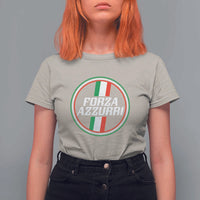 Italian Sport Support T Shirt For Women Let's Go Italy Forza Azzurri - Wonder Print Shop