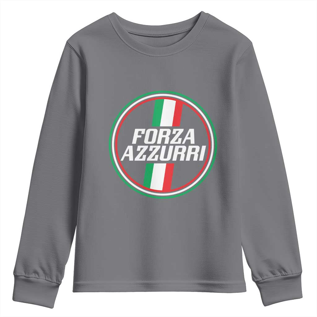Italian Sport Support Youth Sweatshirt Let's Go Italy Forza Azzurri