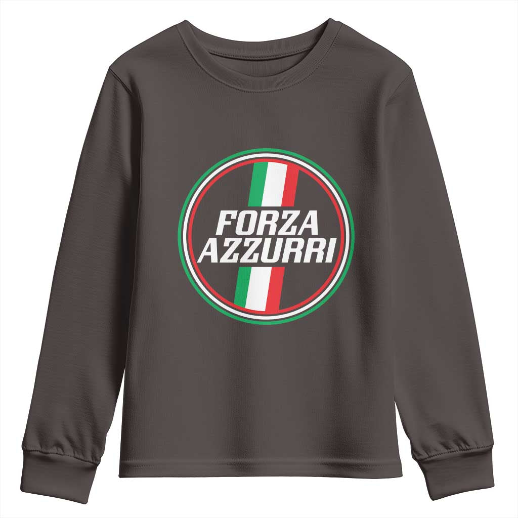 Italian Sport Support Youth Sweatshirt Let's Go Italy Forza Azzurri