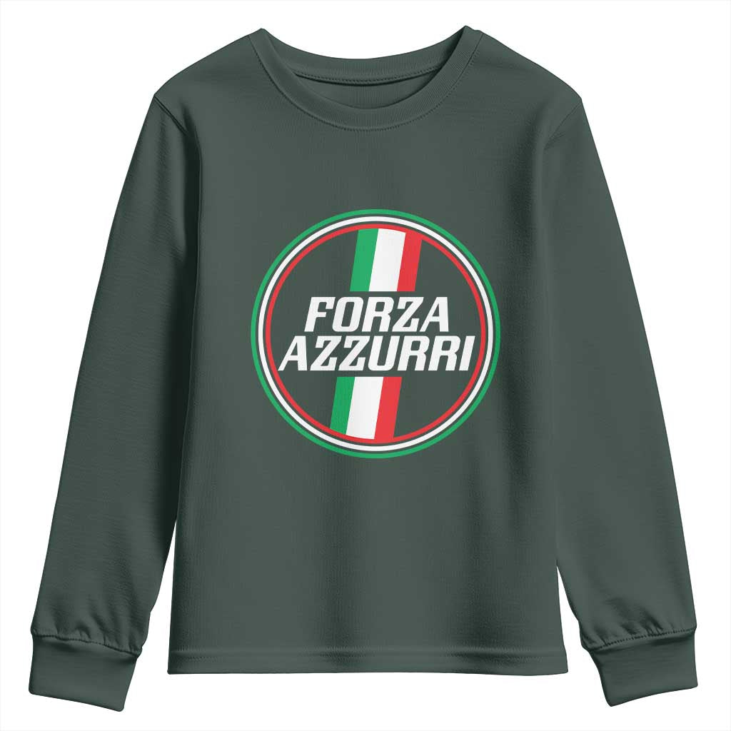 Italian Sport Support Youth Sweatshirt Let's Go Italy Forza Azzurri