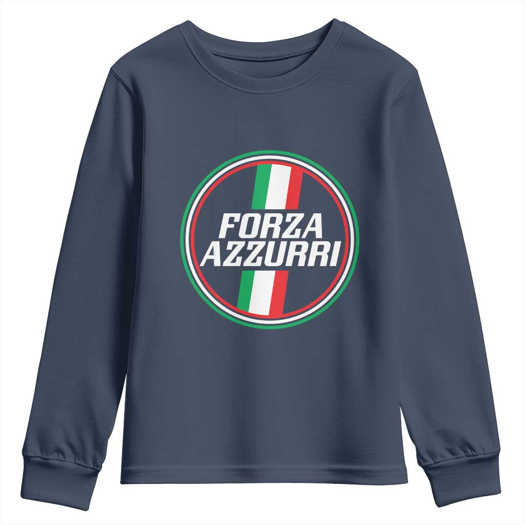Italian Sport Support Youth Sweatshirt Let's Go Italy Forza Azzurri