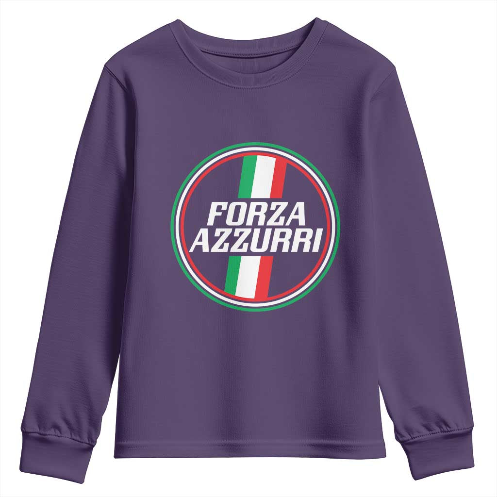 Italian Sport Support Youth Sweatshirt Let's Go Italy Forza Azzurri
