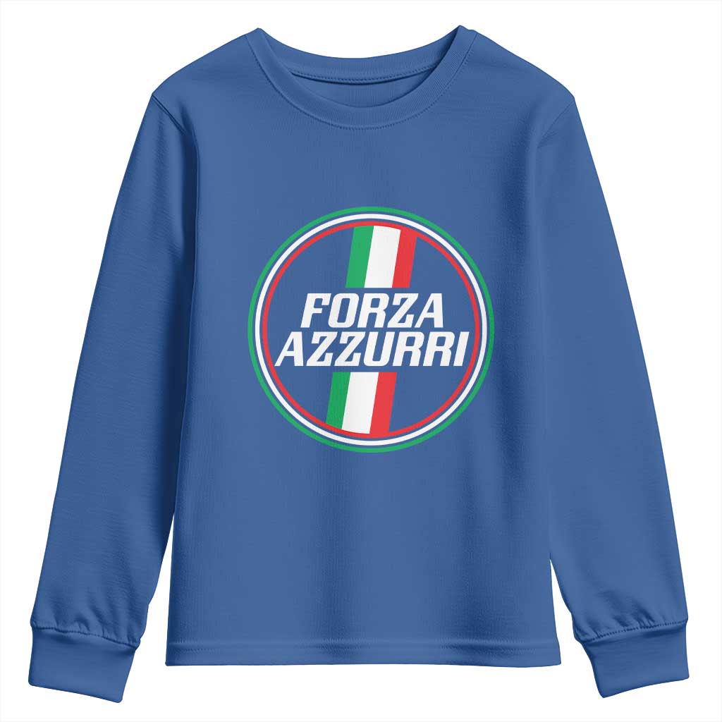 Italian Sport Support Youth Sweatshirt Let's Go Italy Forza Azzurri