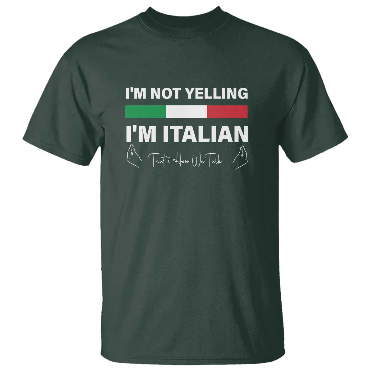 Funny Italian T Shirt I'm Not Yelling I'm Italian - Wonder Print Shop