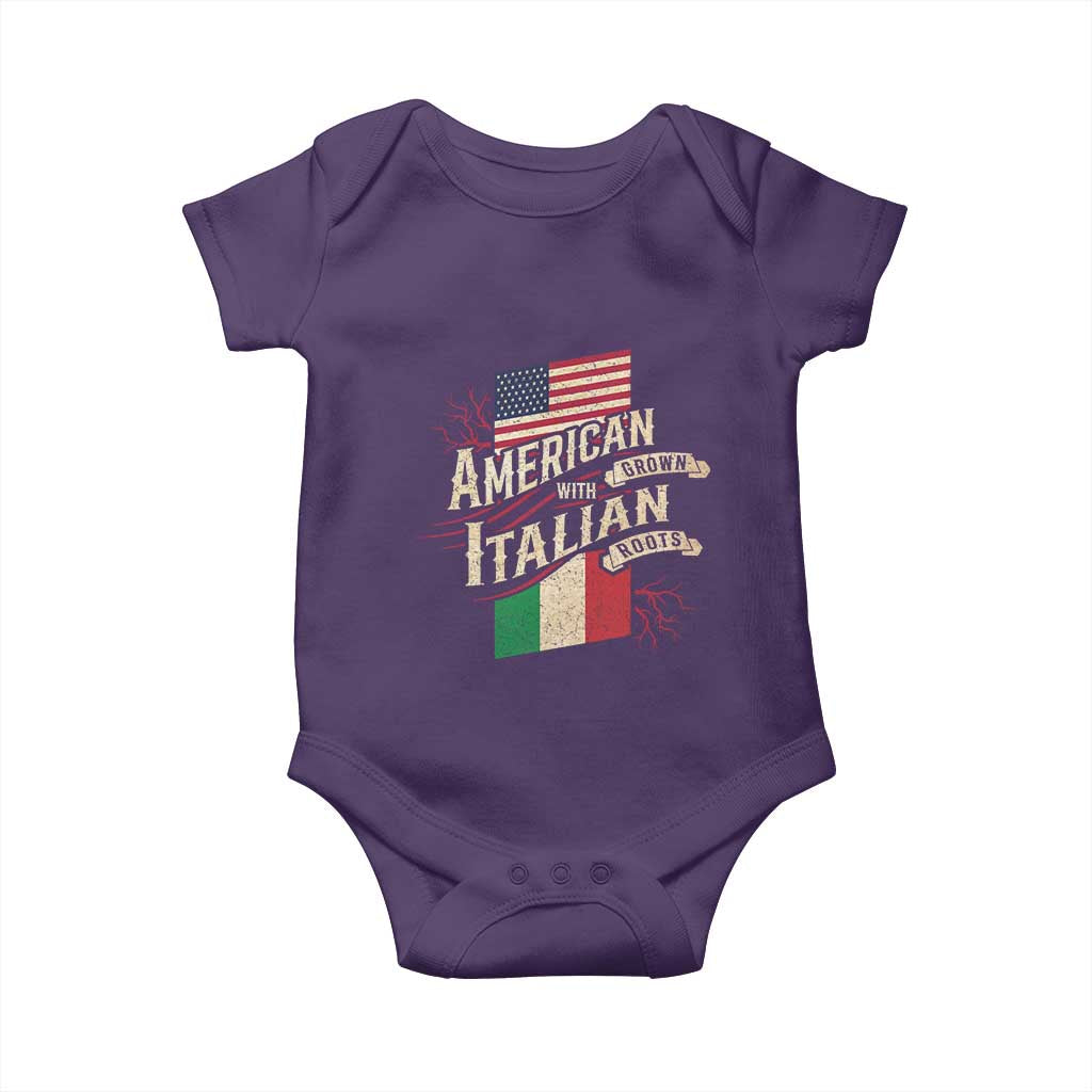 American Grown Italian Roots Patriot Baby Onesie