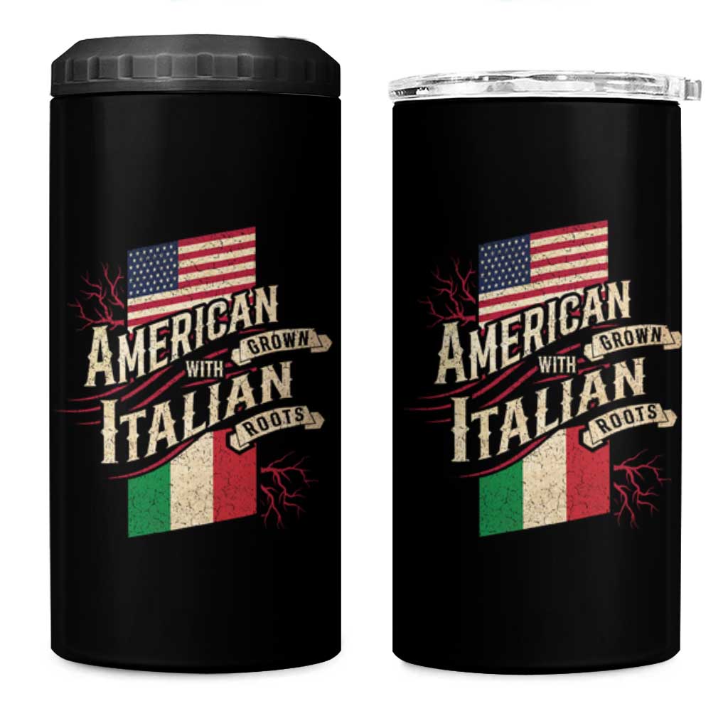 American Grown Italian Roots Patriot 4 in 1 Can Cooler Tumbler